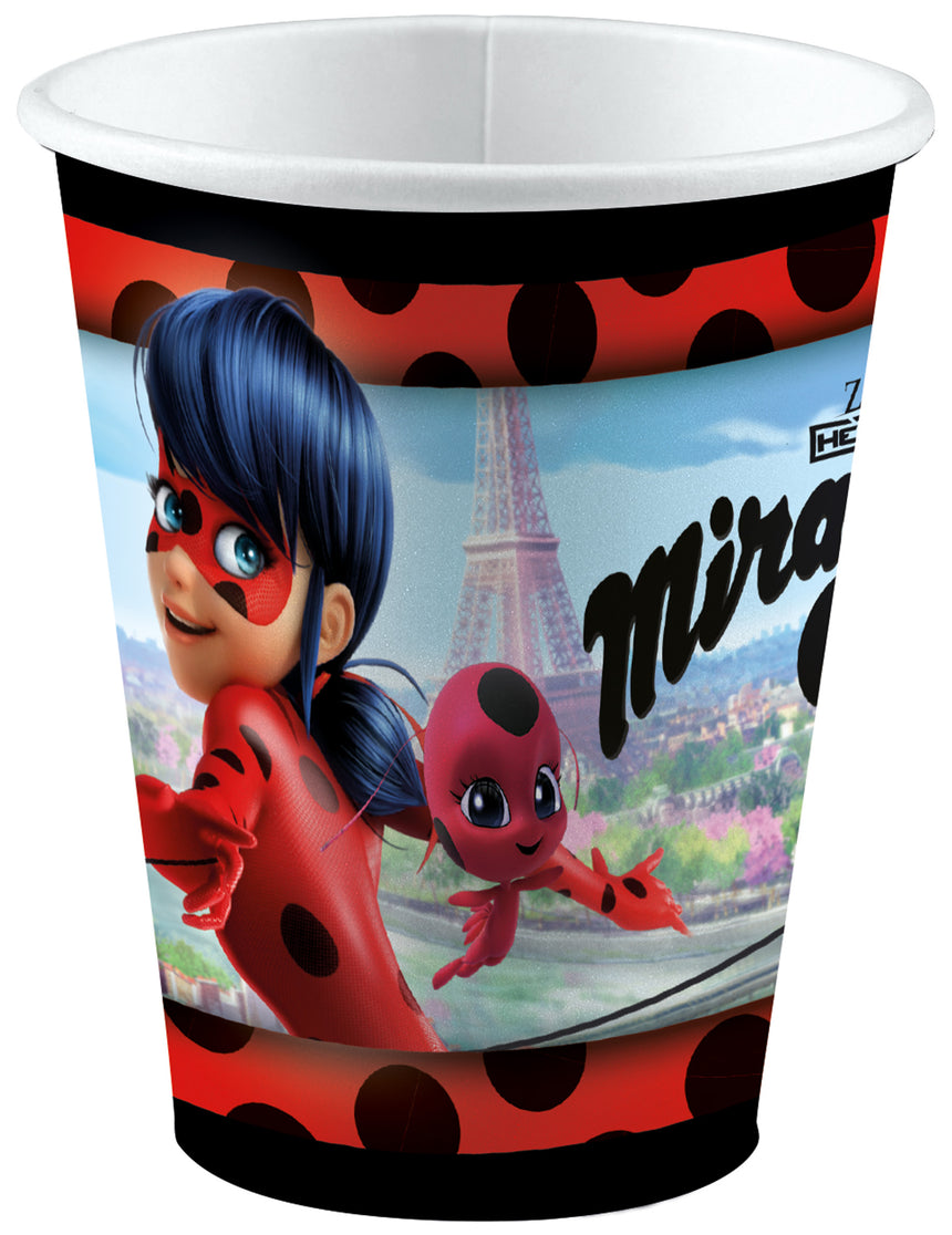 8 Gobelets en carton Ladybug à Paris 250 ml