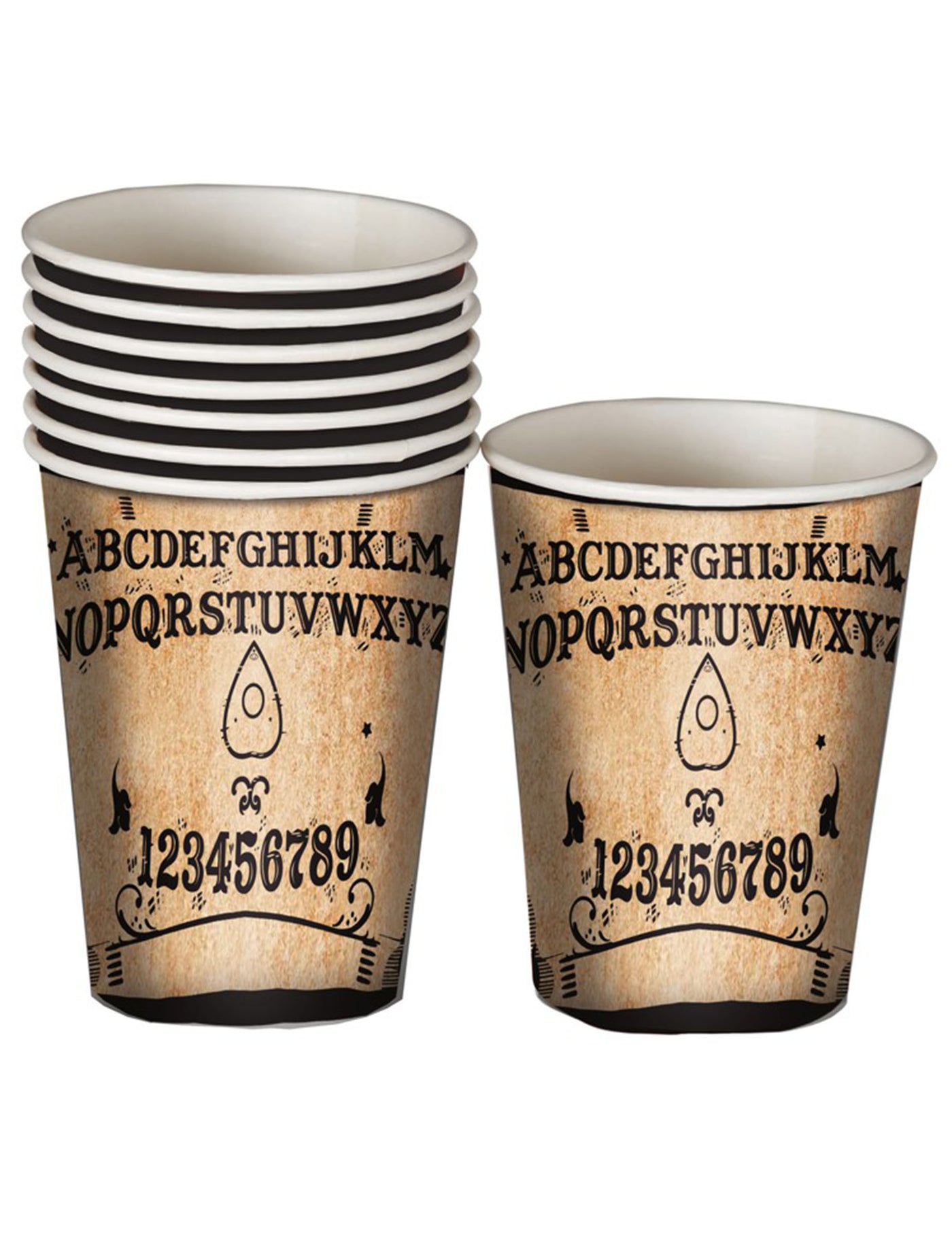 8 Gobelets en carton Ouija 10 cm