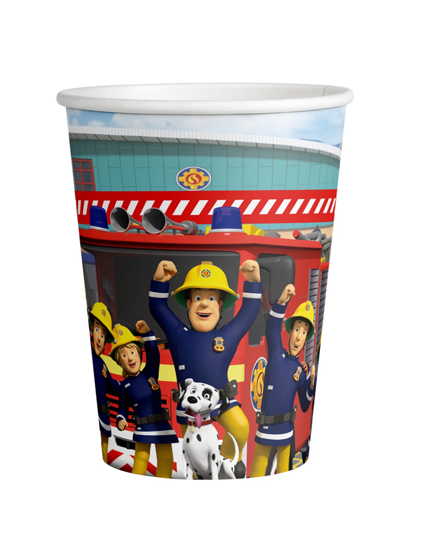8 gobelets en carton Sam le Pompier 250 ml