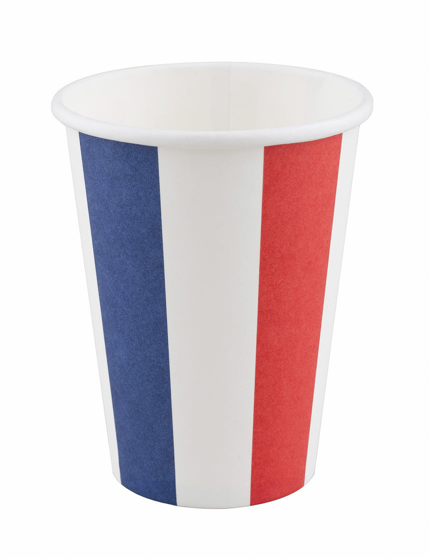 8 gobelets tricolore bleu blanc rouge