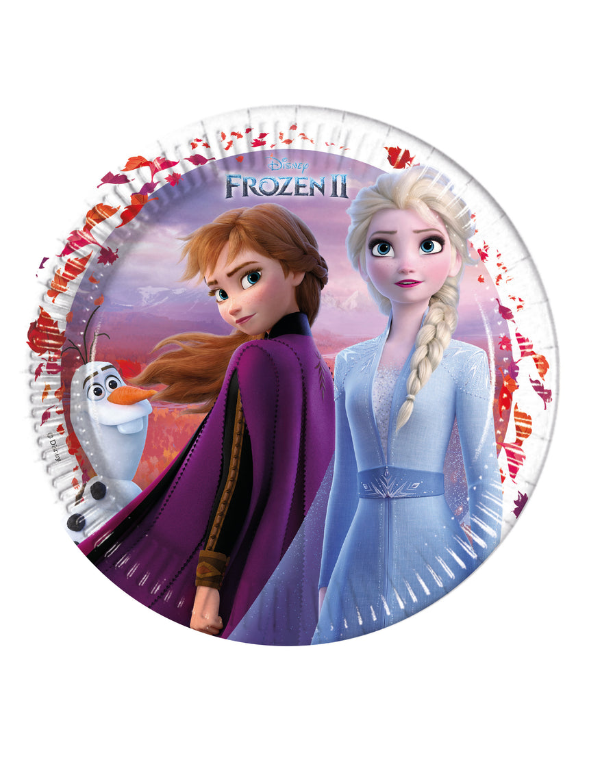 8 Assiettes en carton La Reine des Neiges 2 23 cm