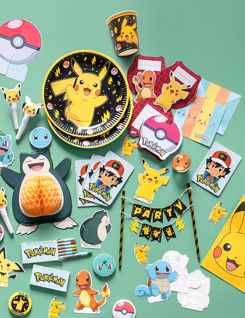 8 Invitations et enveloppes anniversaire Pokémon