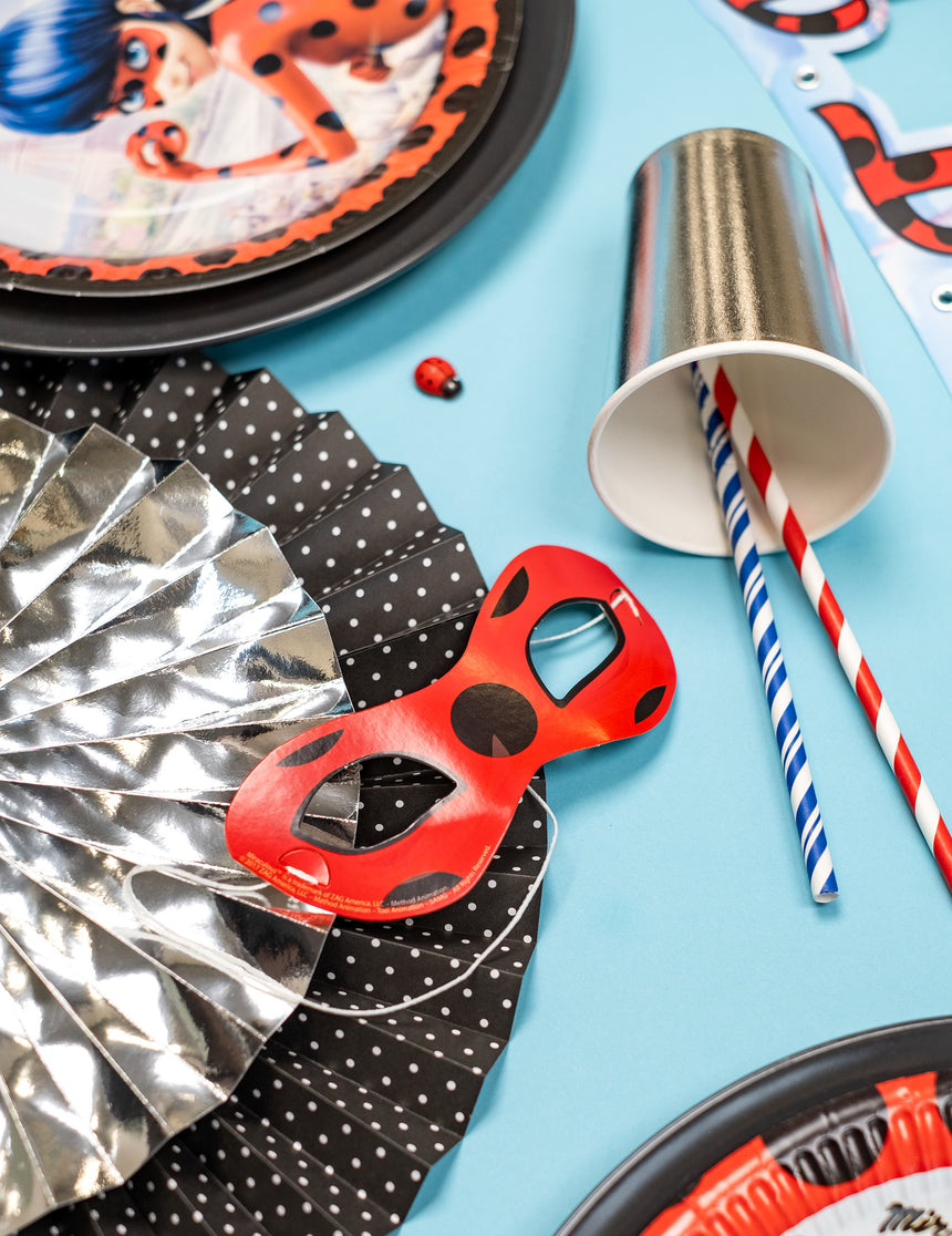 8 Masques en carton Ladybug