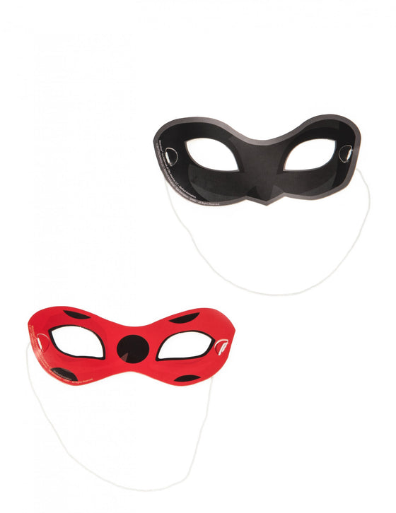 8 Masques en carton Ladybug