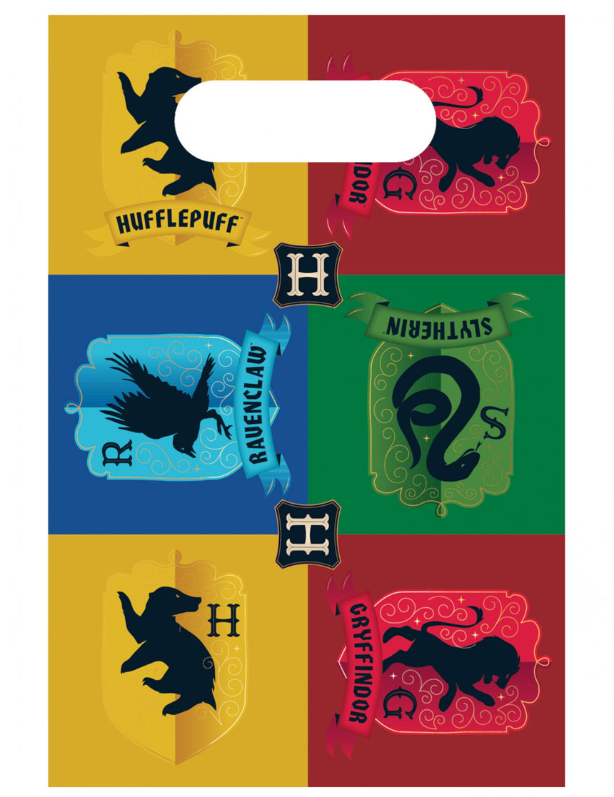 8 Sachets en plastique Poudlard Harry Potter 16 x 23,5 cm