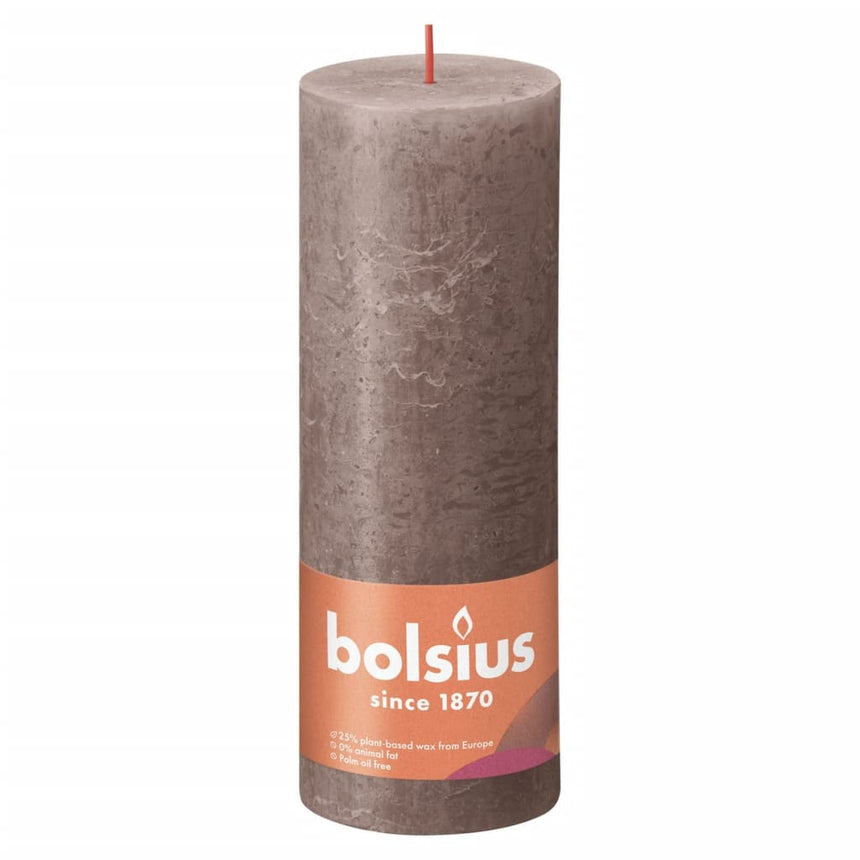 Bolsius Stompkaarsen Shine Rustiek Rustiek Taupe