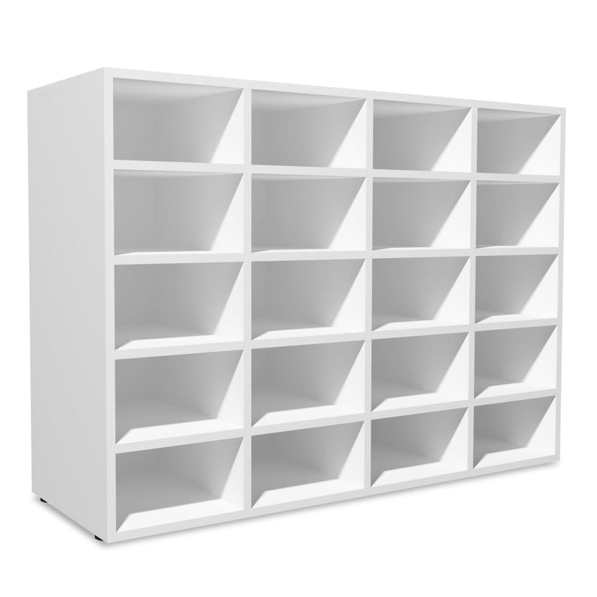 Schoenenrek 92X30X67,5 Cm Bewerkt Hout Wit