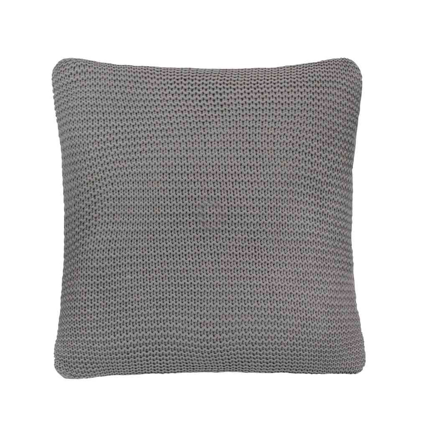 Dekenkussen Basketweave Met Kussen Grijs Katoen