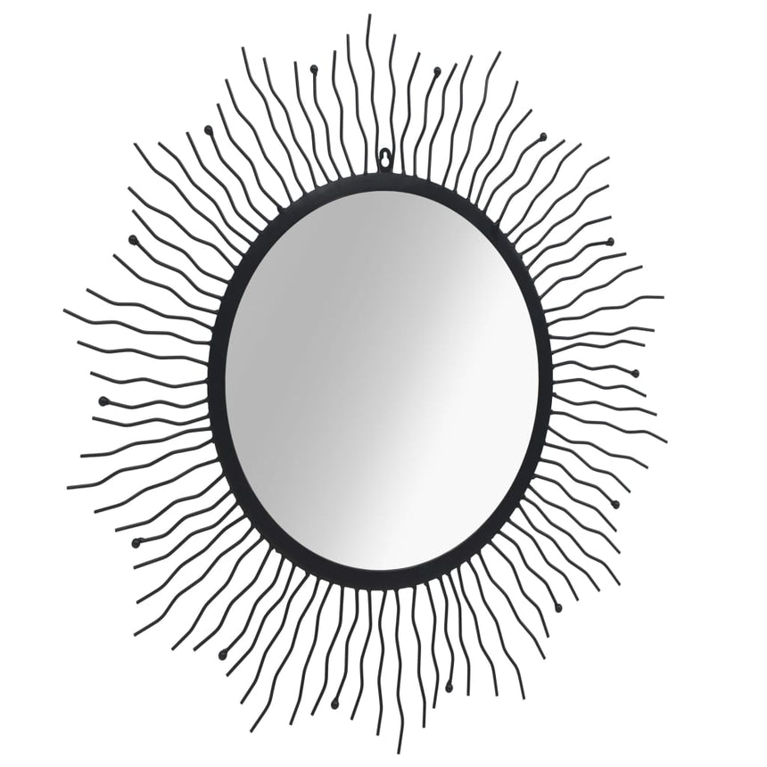Wandspiegel Sunburst Zwart