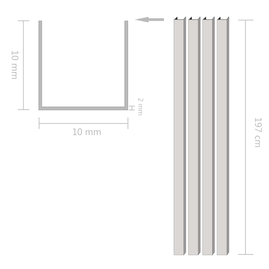 vidaXL Moulure Aluminium
