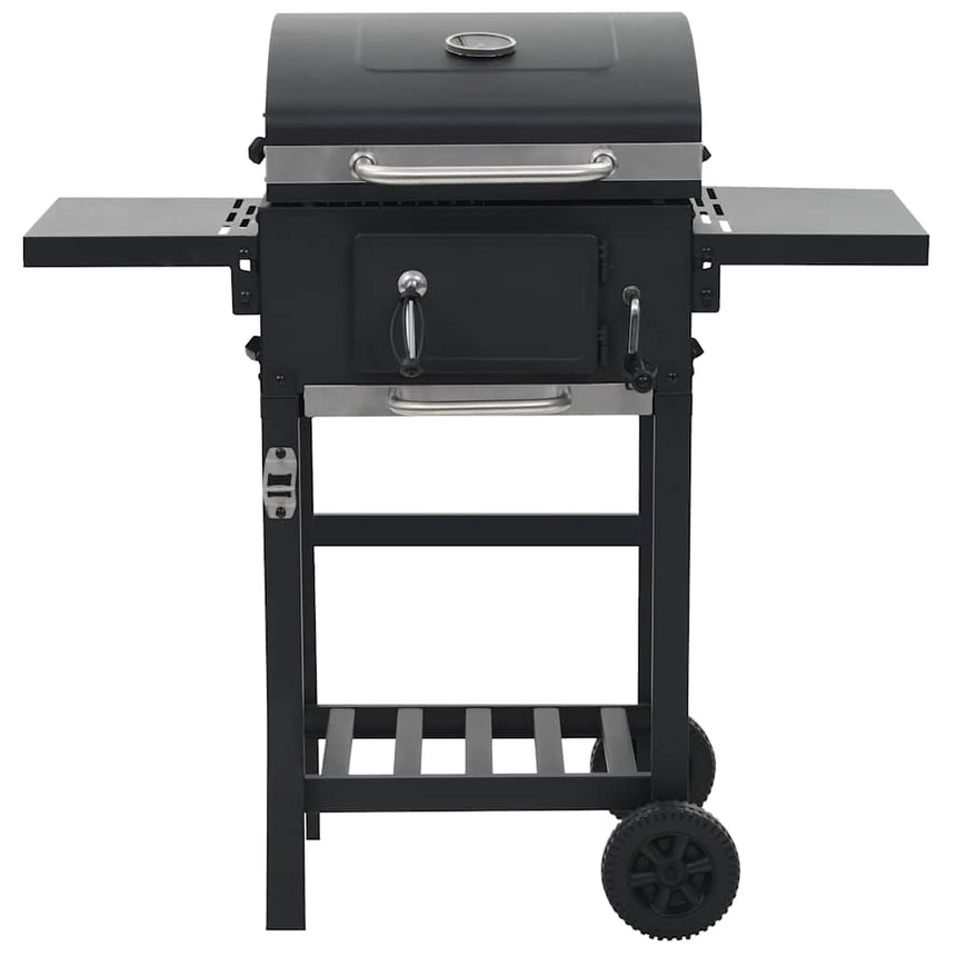 Houtskoolbarbecue Met Onderplank Zwart