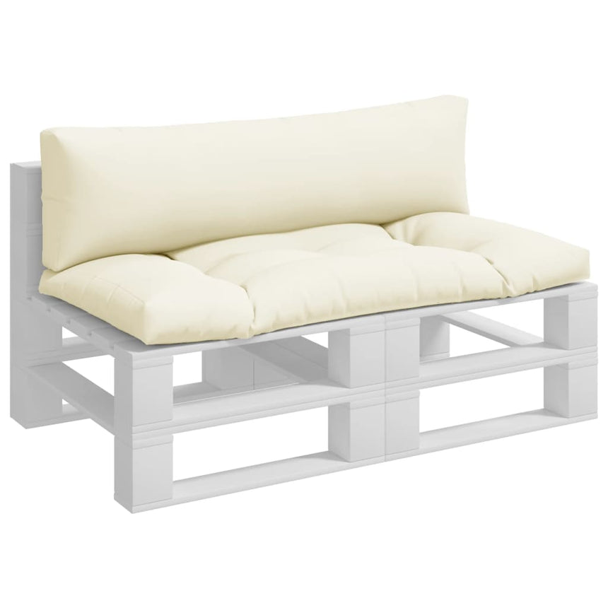 Palletkussens 2 St Stof Zandkleurig