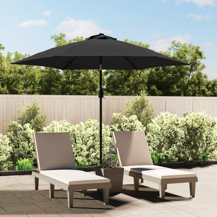 Parasol Met Led-Verlichting En Stalen Paal 300 Cm