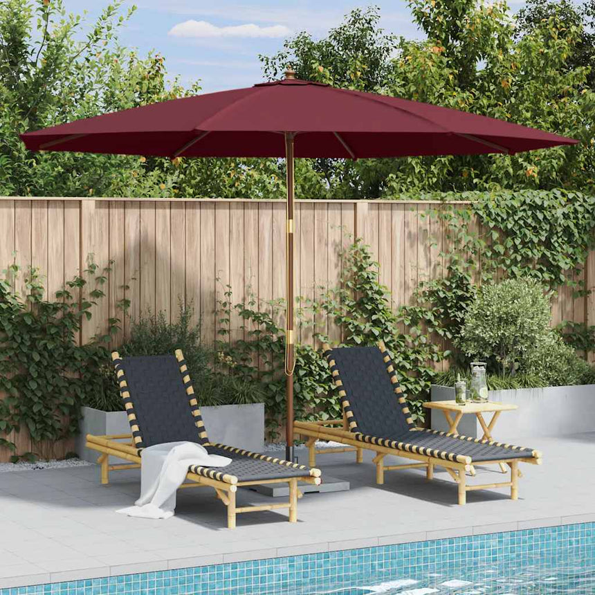 Parasol Met Houten Paal 350 Cm Kleurig