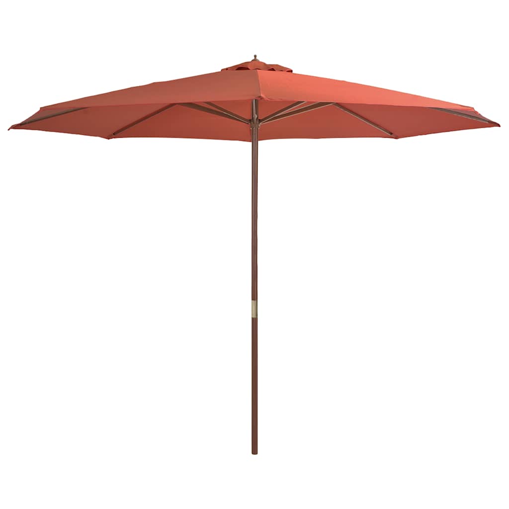 Parasol Met Houten Paal 350 Cm Kleurig