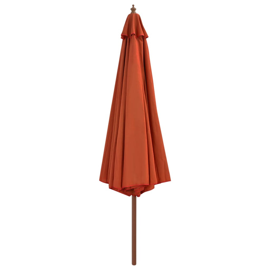 Parasol Met Houten Paal 350 Cm Kleurig