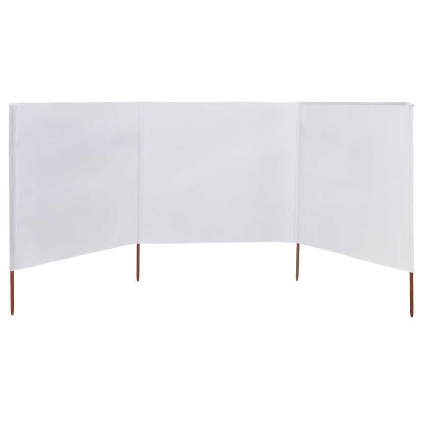 Windscherm 3-Panelen Stof Wit