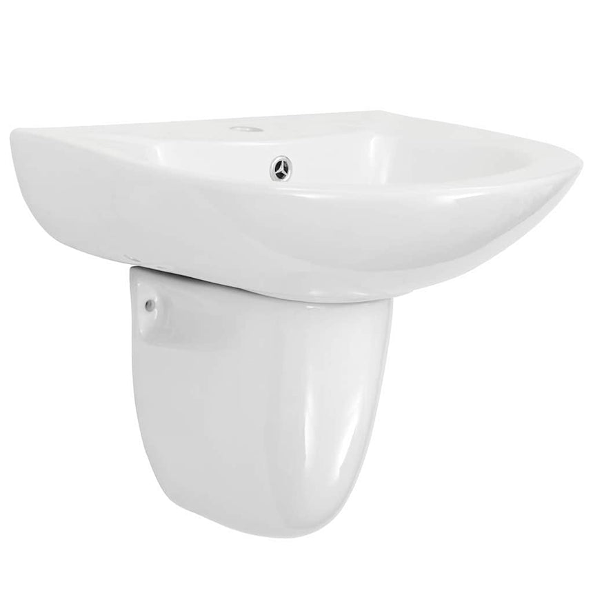 vidaXL Lavabo Blanc 52 x 45 x 49 cm Céramique Émaillée
