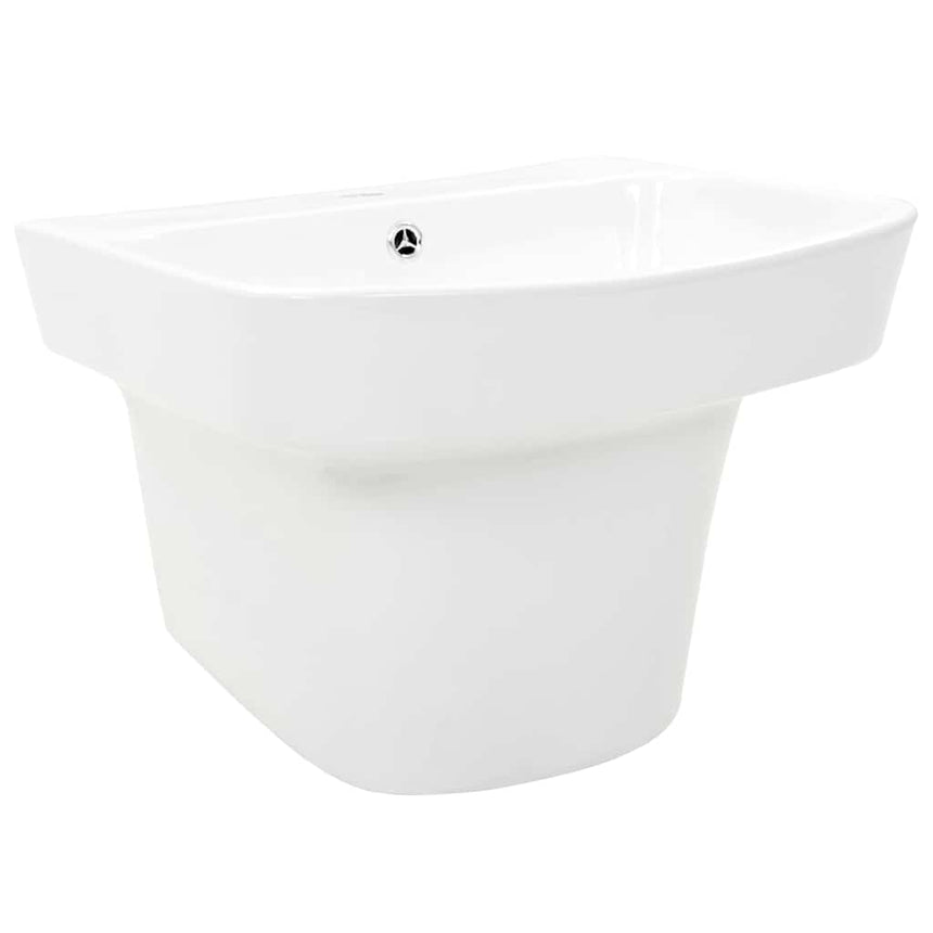 vidaXL Lavabo Blanc 50 x 45 x 41 cm Céramique Émaillée