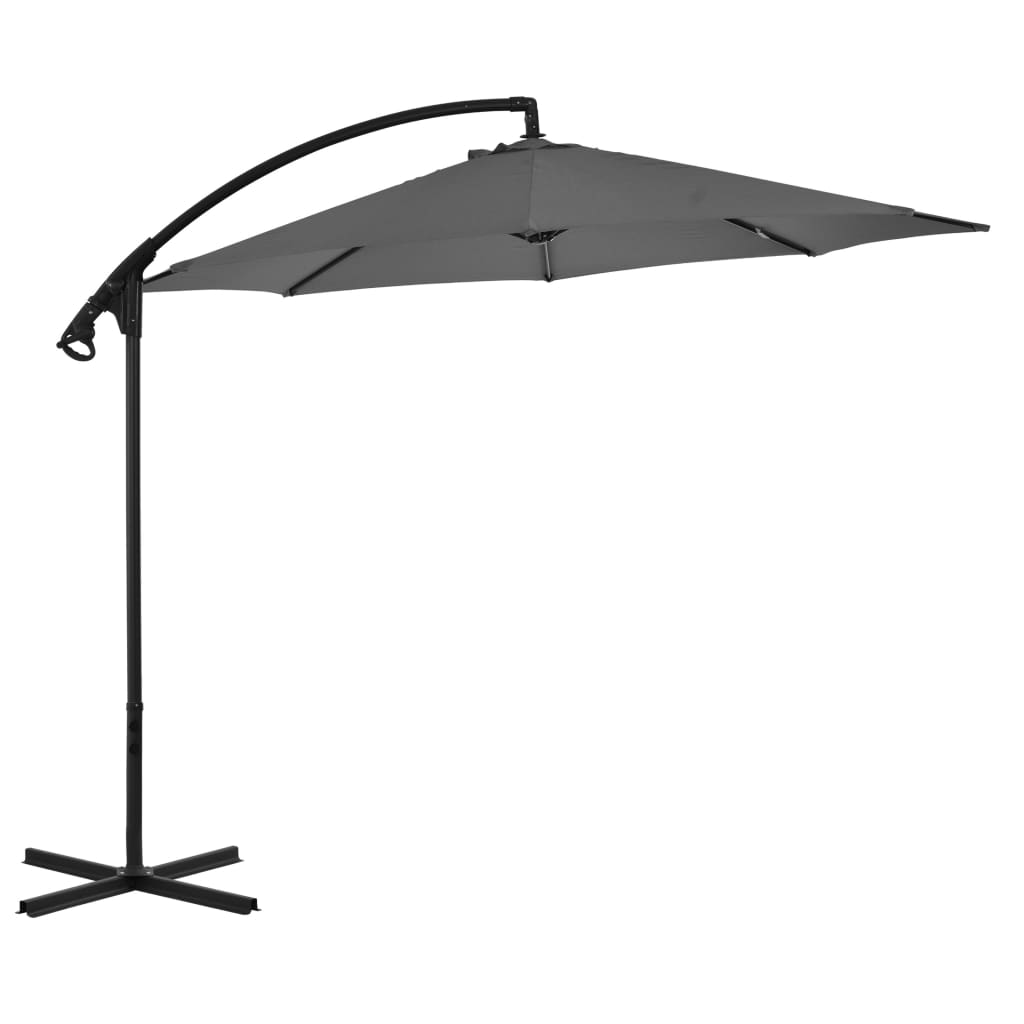 Zweefparasol Met Stalen Paal 300 Cm Kleurig