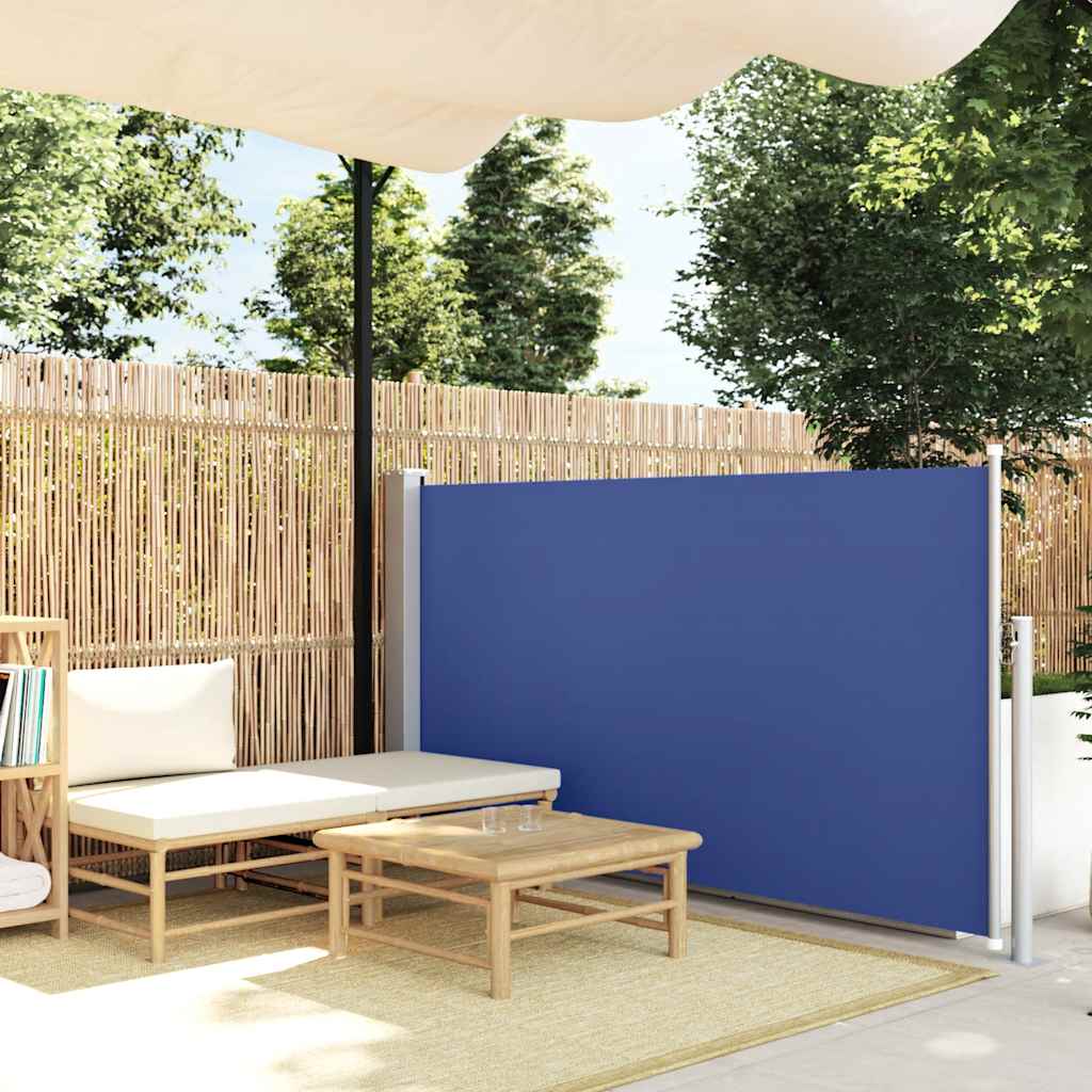 Windscherm Uittrekbaar 120X300 Cm Blauw