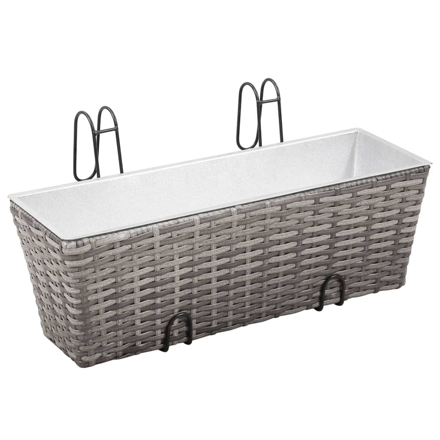 Balkonplantenbakken Verhoogd Poly Rattan