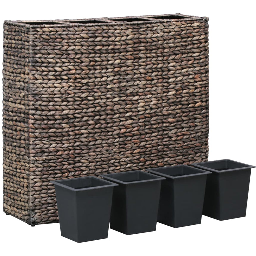 Plantenbak Verhoogd Met 4 Potten Waterhyacint Bruin