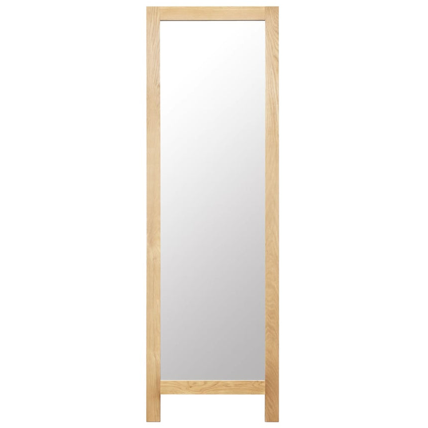 Spiegel Vrijstaand 48X46,5X150 Cm Massief Eikenhout