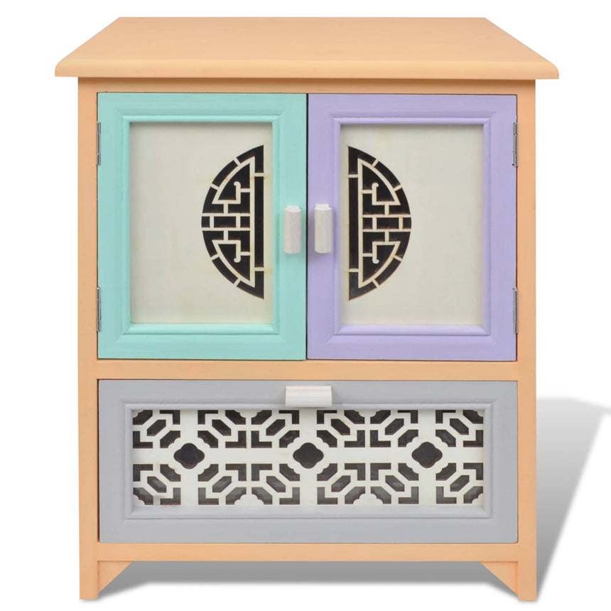 vidaXL Meuble d'appoint Multicolore 46 x 34 x 55.5 cm