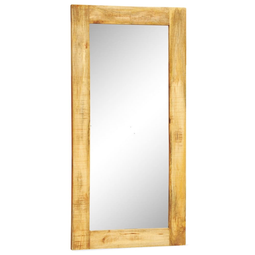 Wandspiegel In Massief Houten Frame 120X60 Cm Wit