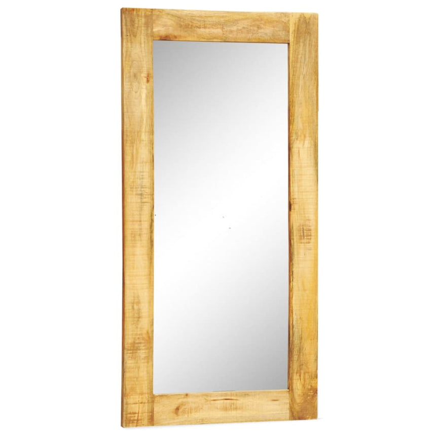 Wandspiegel In Massief Houten Frame 120X60 Cm Wit