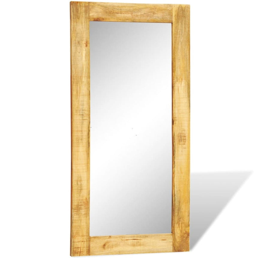 Wandspiegel In Massief Houten Frame 120X60 Cm Wit