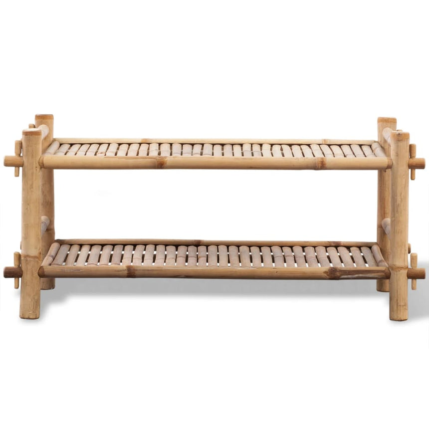 Schoenenrek Bamboe Twee Lagen Wit