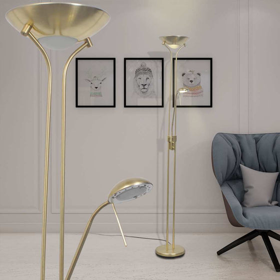 Vloerlamp Led Dimbaar 23 W Zwart En Rood