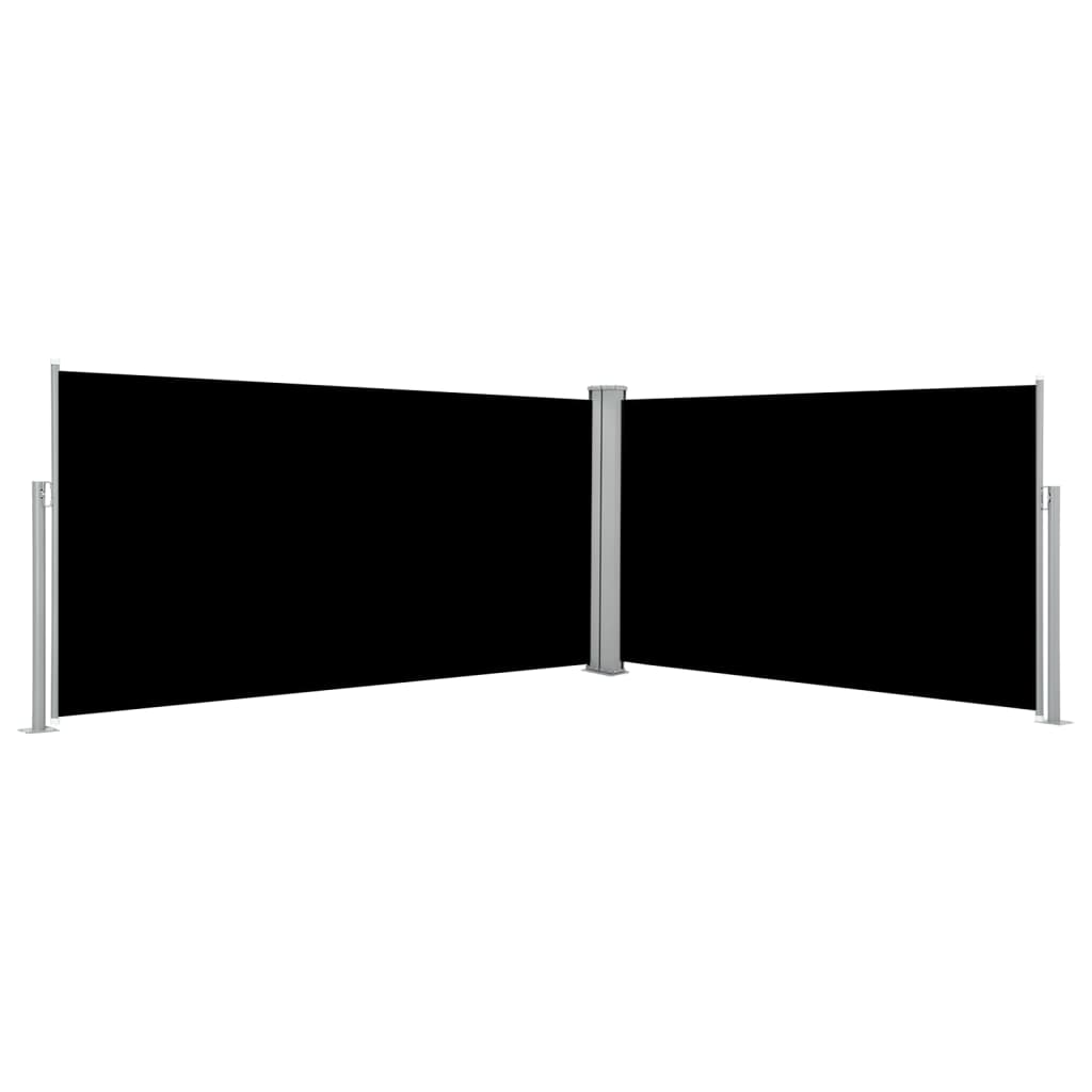 Windscherm Uittrekbaar 160X600 Cm Zwart
