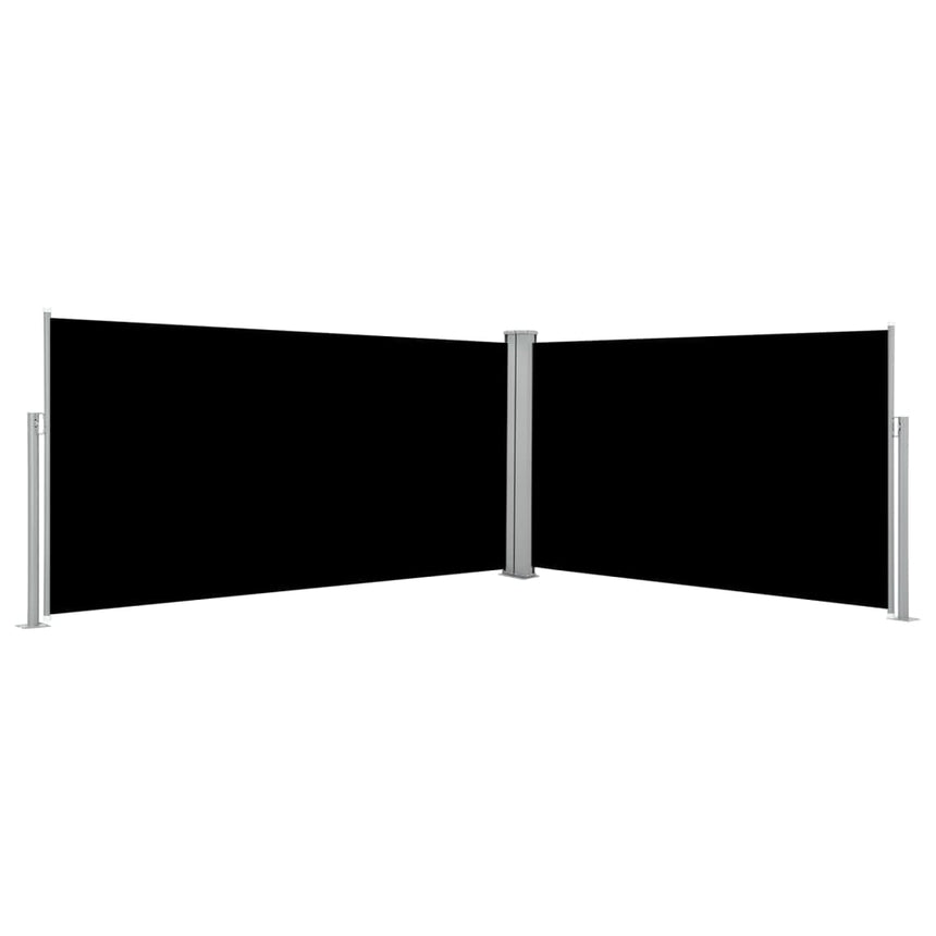 Windscherm Uittrekbaar 160X600 Cm Zwart
