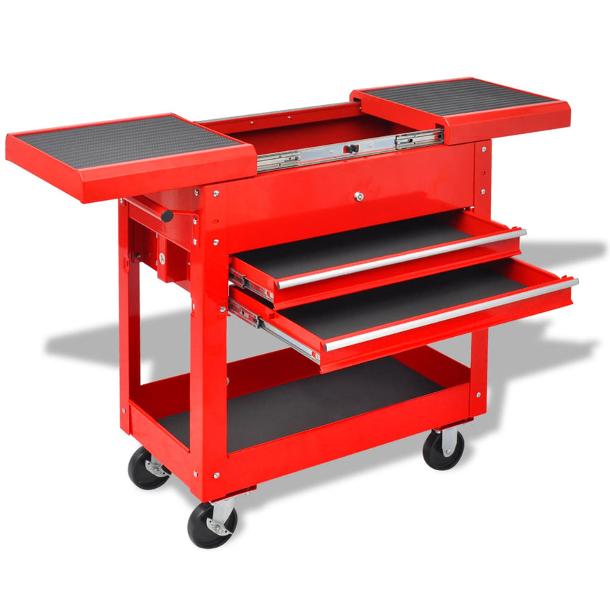 vidaXL Chariot à outils Rouge 70.5 x 37 x 71 cm Acier