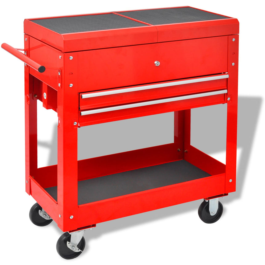 vidaXL Chariot à outils Rouge 70.5 x 37 x 71 cm Acier