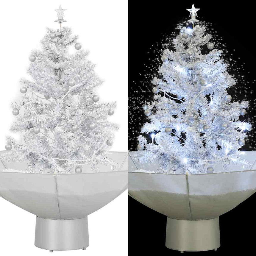 Kerstboom Sneeuwend Met Paraplubasis 190 Cm Wit