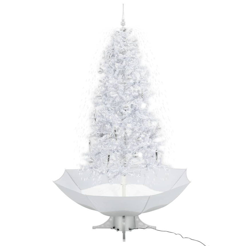 Kerstboom Sneeuwend Met Paraplubasis 190 Cm Wit
