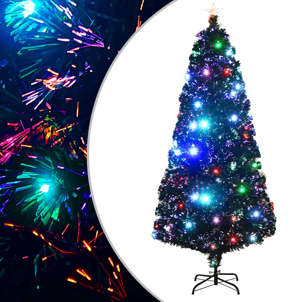 Voorverlichte Kerstboom Met Standaard En Led 180 Cm Glasvezel Groen