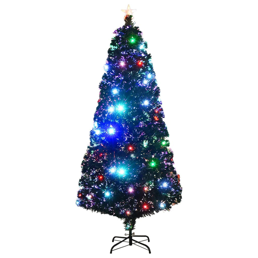 Voorverlichte Kerstboom Met Standaard En Led 180 Cm Glasvezel Groen