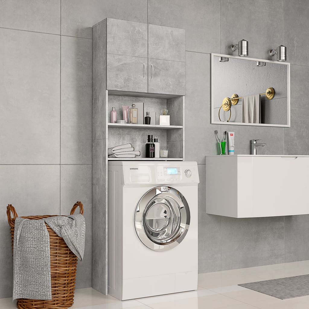 Wasmachinekast 64X25,5X190 Cm Bewerkt Hout