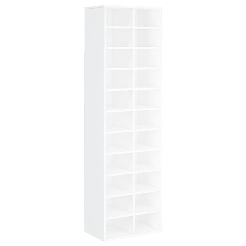 Schoenenkast 54X34X183 Cm Bewerkt Hout Wit