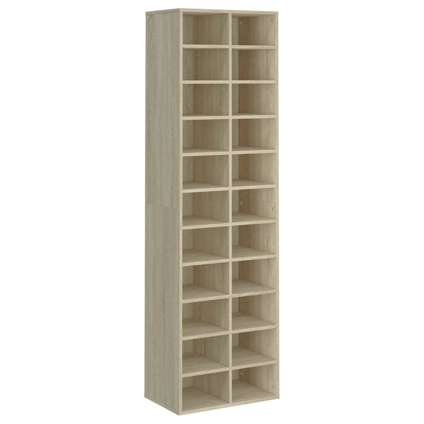 Schoenenkast 54X34X183 Cm Bewerkt Hout Kleurig Sonoma Eiken
