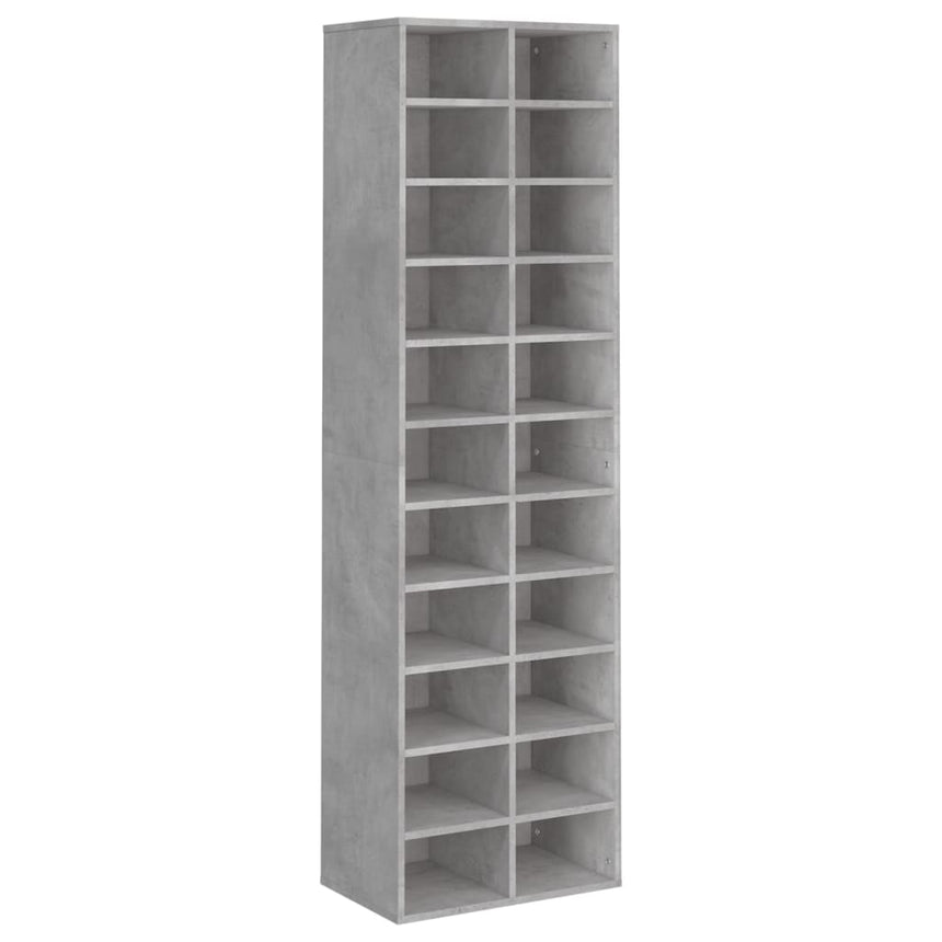 Schoenenkast 54X34X183 Cm Bewerkt Hout Betongrijs