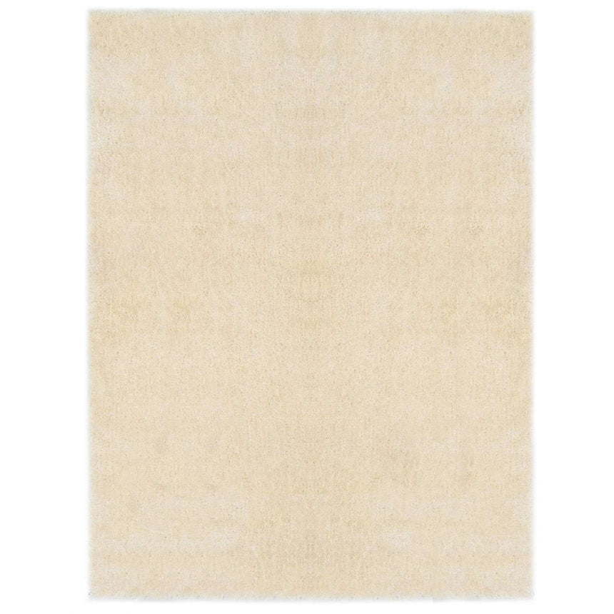 vidaXL Tapis d'aire shag Crème 120 x 160 cm Polyéthylène
