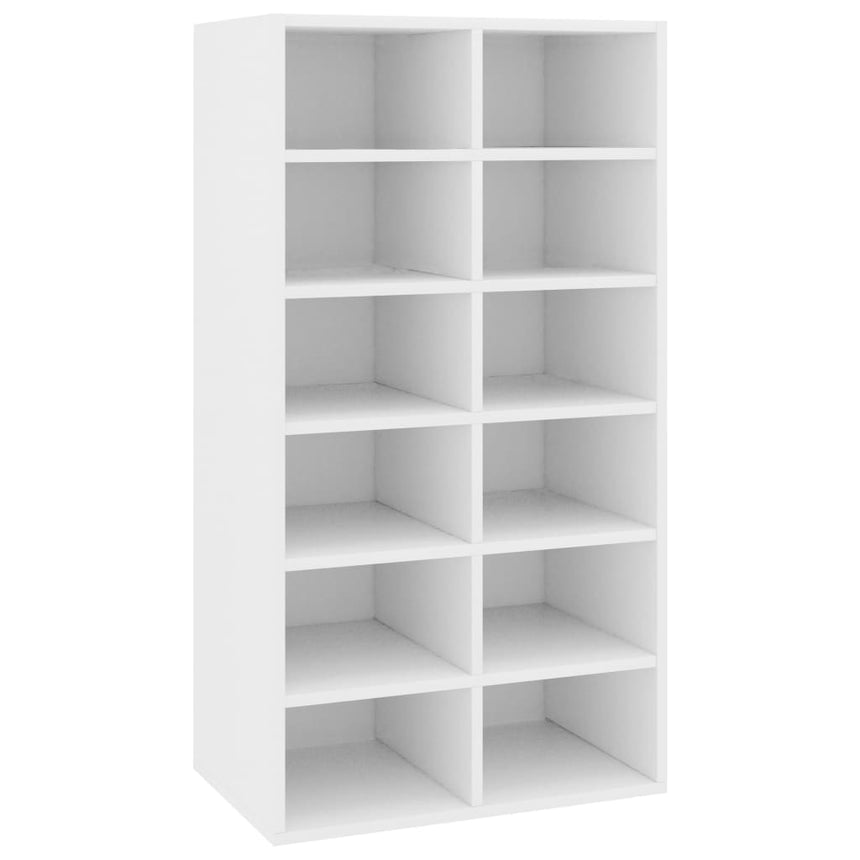 Schoenenrek 54X34X100,5 Cm Bewerkt Hout Wit