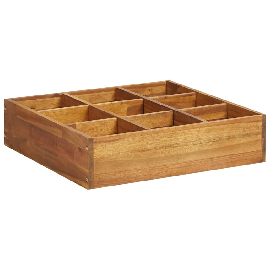 Kruidenplantenbak Verhoogd 60X60X15 Cm Massief Acaciahout Groen