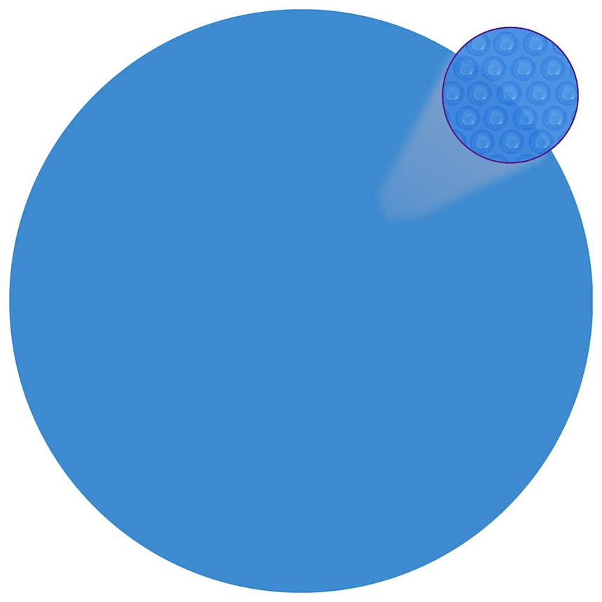 Solar Zwembadfolie Drijvend Rond 381 Cm Pe Blauw